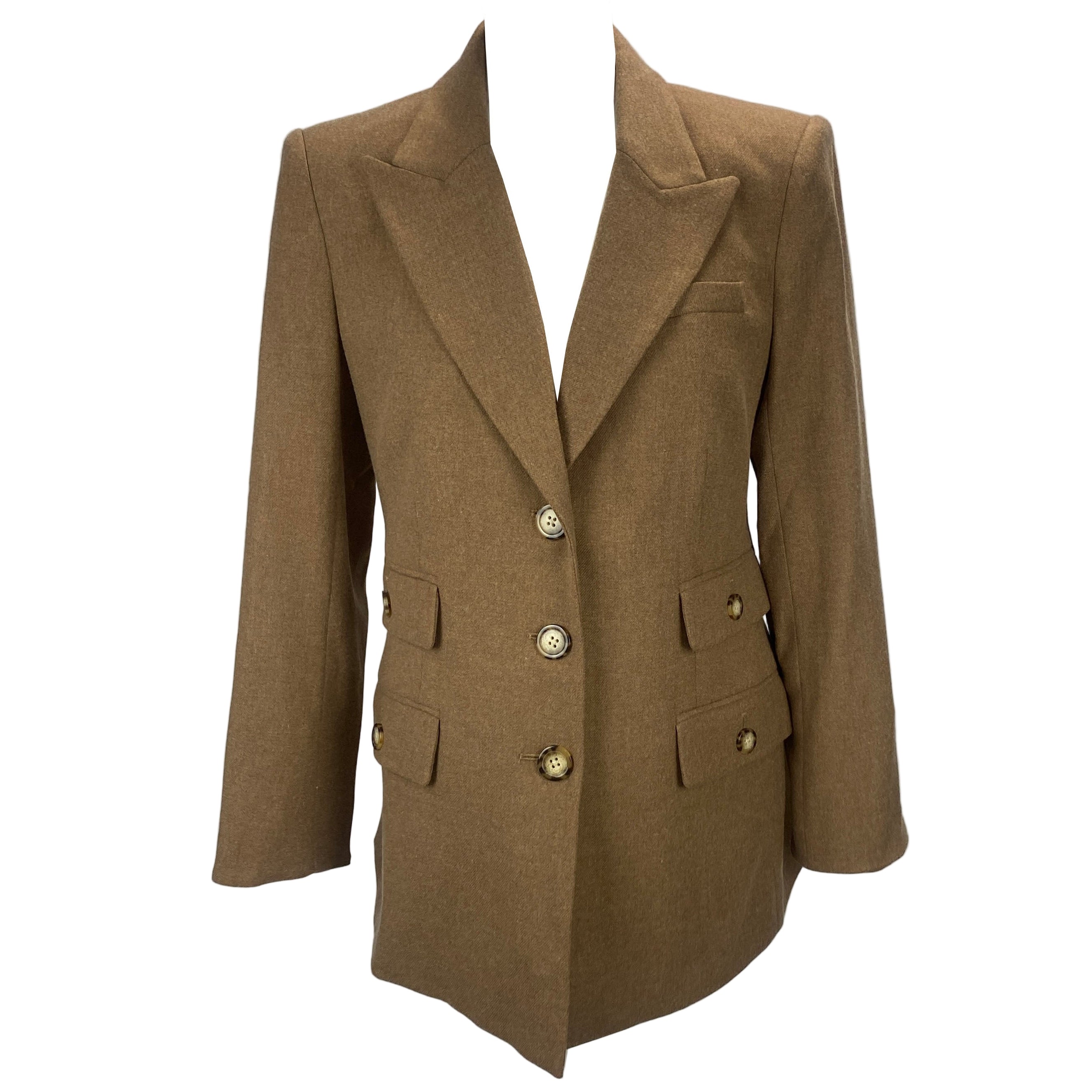 Veronica Beard New £640 Biscuit Four Pocket Dickey Jacket M