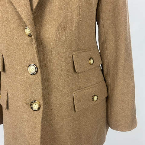 Veronica Beard New £640 Biscuit Four Pocket Dickey Jacket M