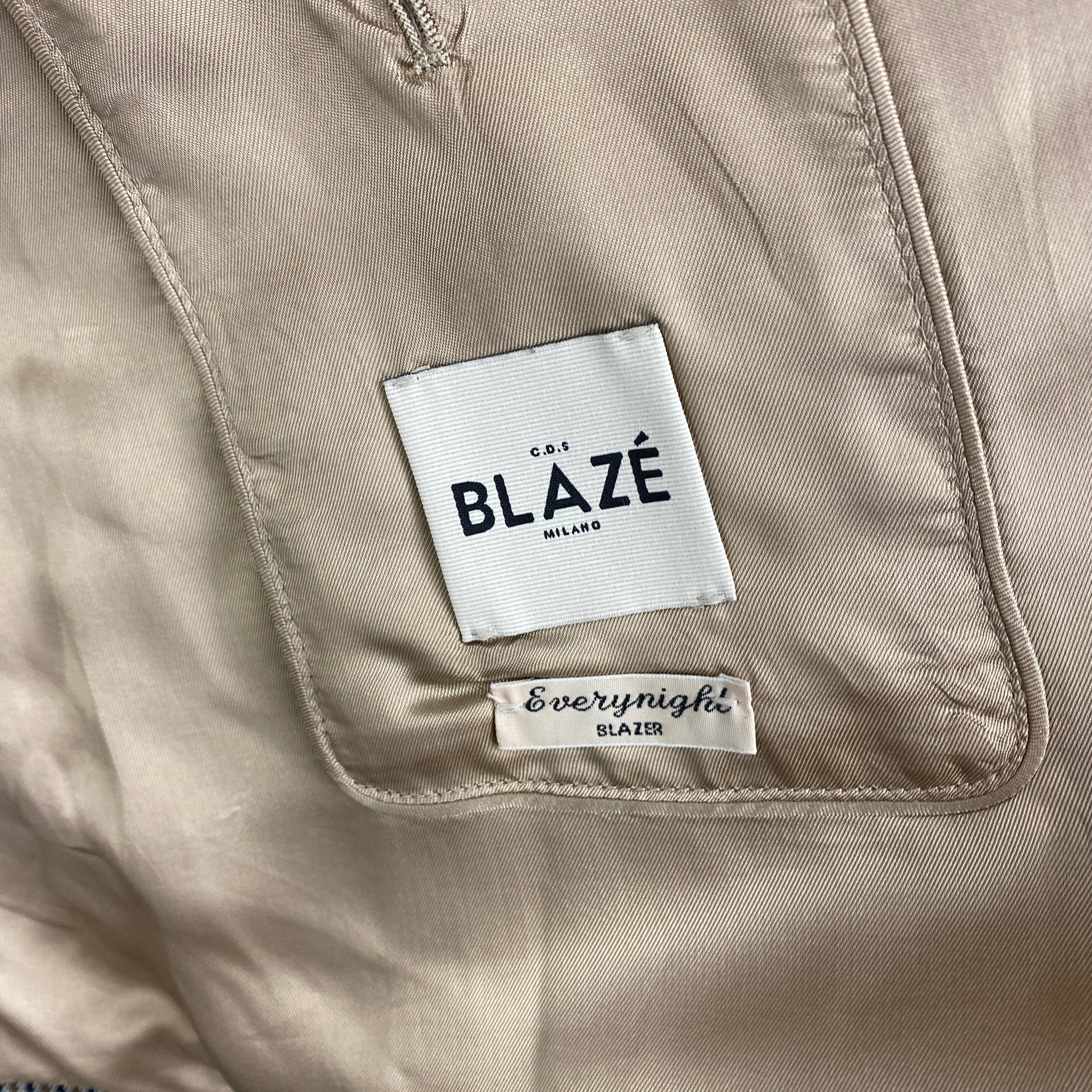 Blaze Milano £1475 Teal Check Wool Everynight Blazer M