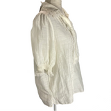 Me&Em Cream Lace Trim Blouse M