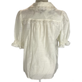 Me&Em Cream Lace Trim Blouse M