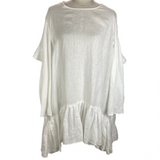 Maison D-Due New White Linen Dress M/L/XL
