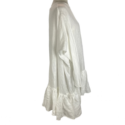 Maison D-Due New White Linen Dress M/L/XL