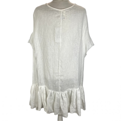 Maison D-Due New White Linen Dress M/L/XL