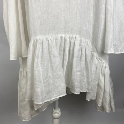 Maison D-Due New White Linen Dress M/L/XL