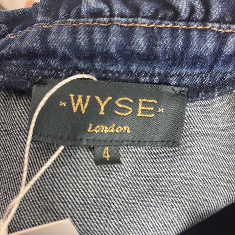 Wyse Frill Edge Blue Denim Jacket L