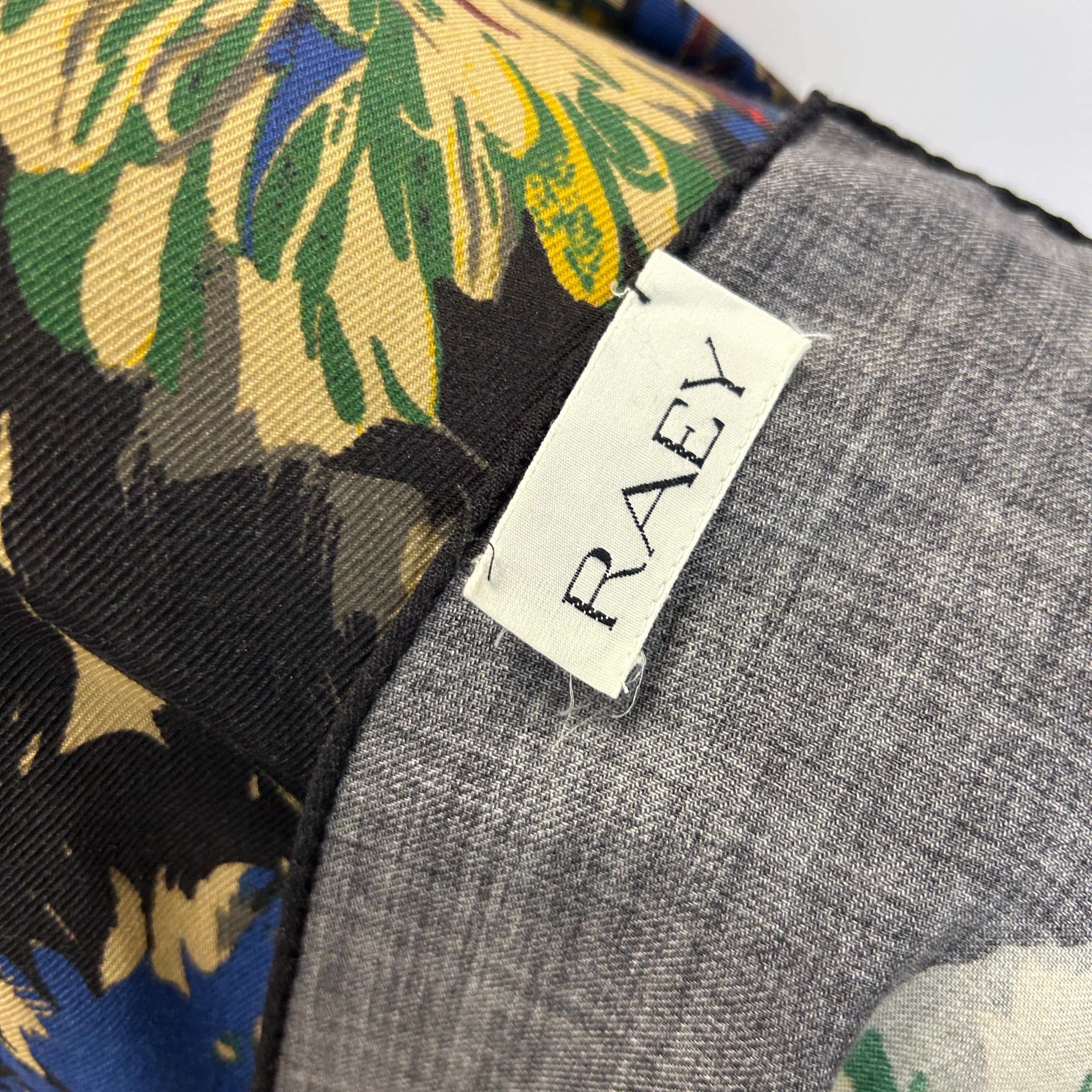 Raey Black & Camel Floral Wool Giant Square Scarf