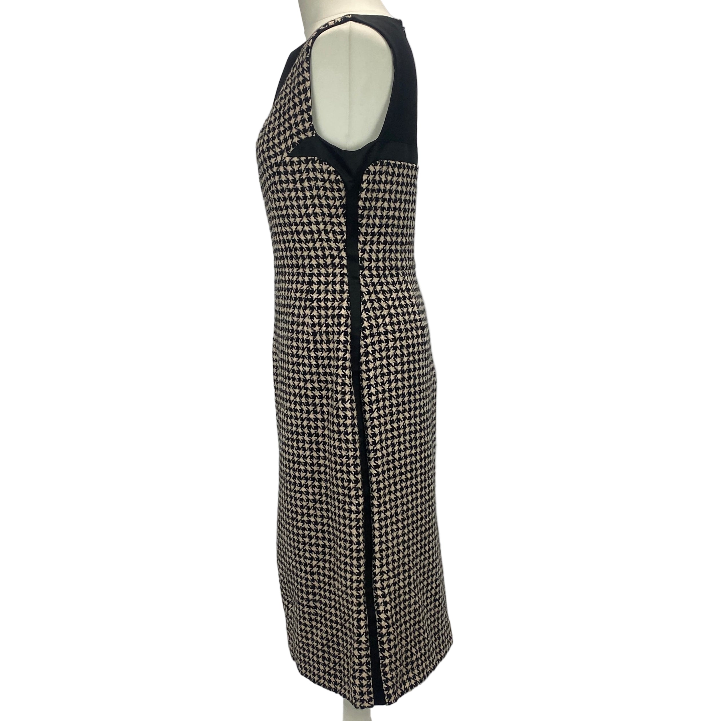 Christian Dior Black & Ivory Cashmere Cannage Check Dress L