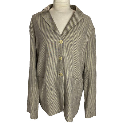 Runaway Bicycle New £270 Chambray Stripe Jacket L