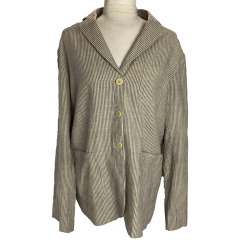 Runaway Bicycle New £270 Chambray Stripe Jacket L