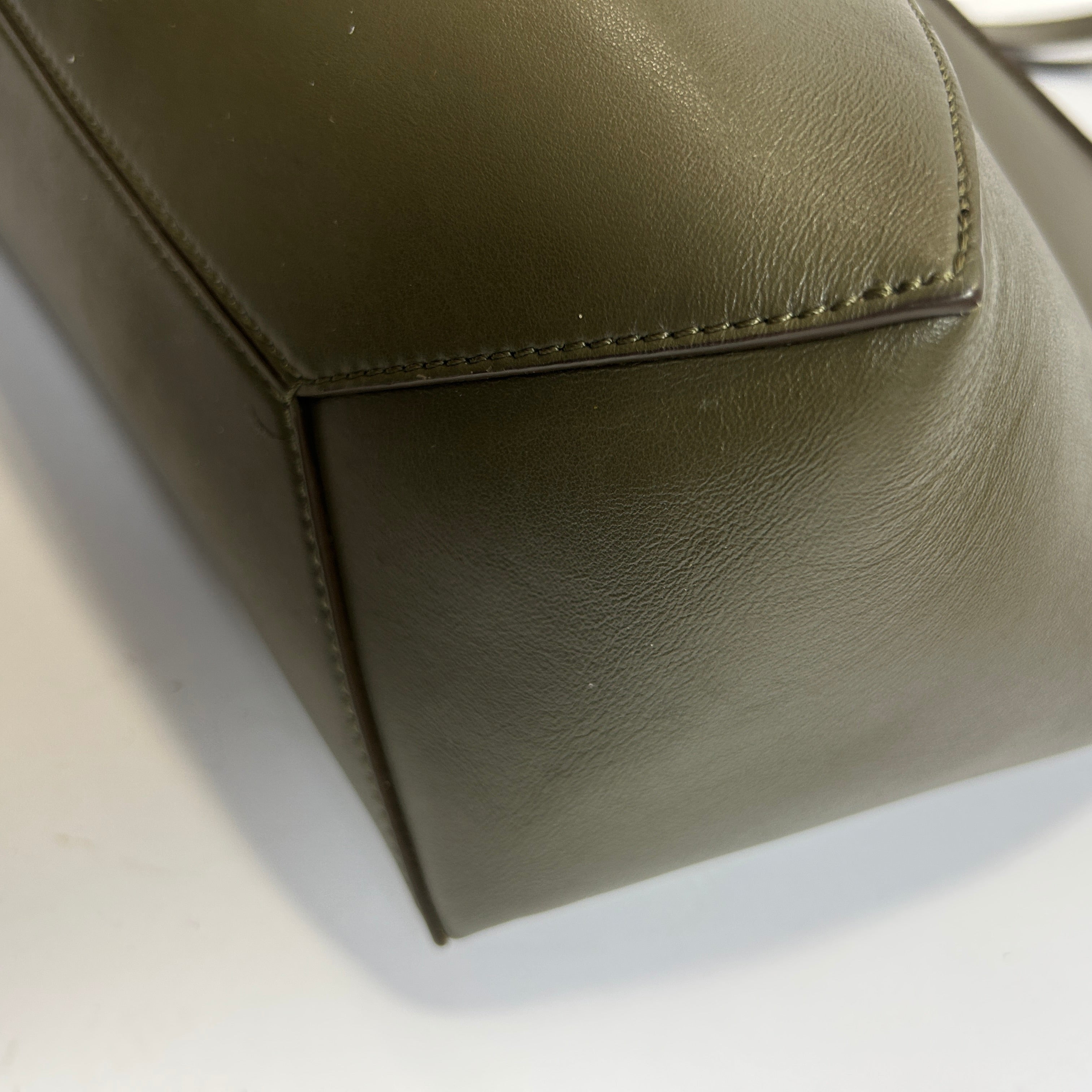 Loewe New £1550 Dark Khaki Puzzle Fold Tote Bag