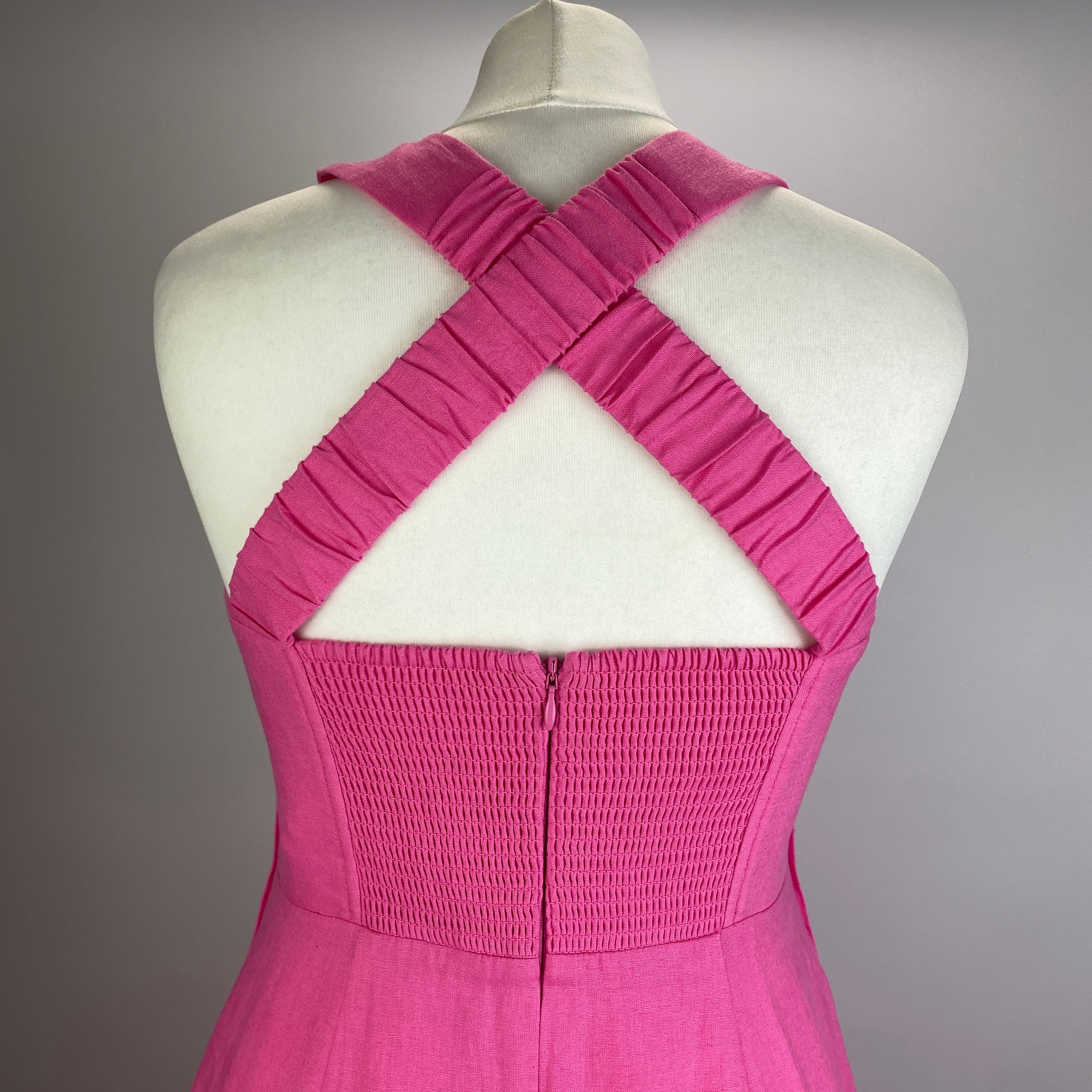 Me&Em New Pink Linen Mix Maxi Dress XS