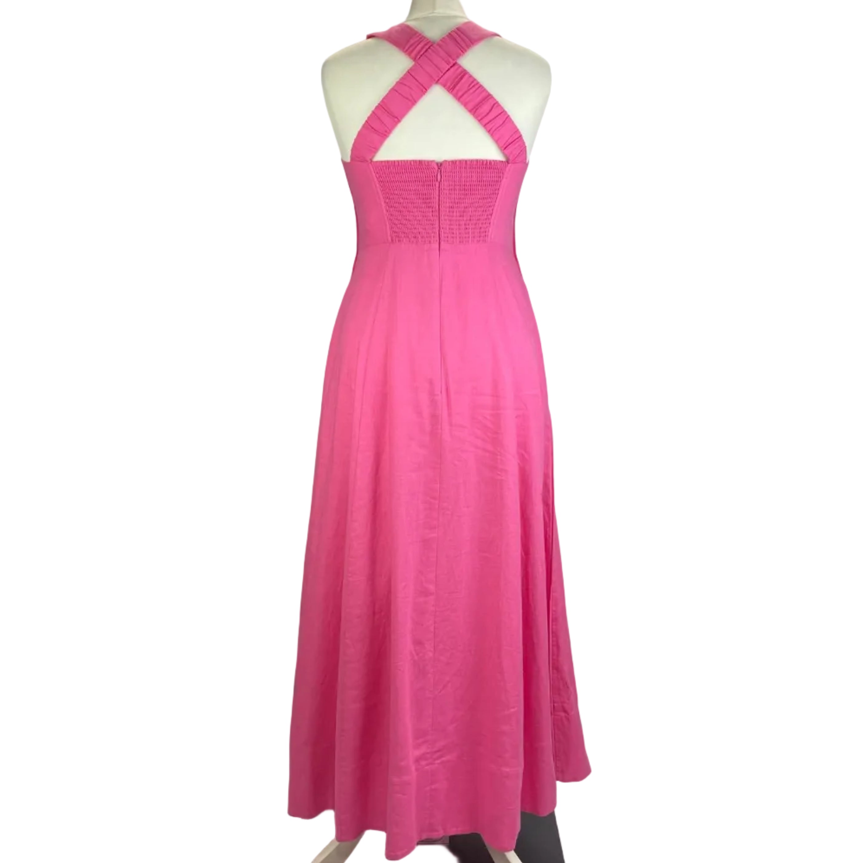 Me&Em New Pink Linen Mix Maxi Dress XS