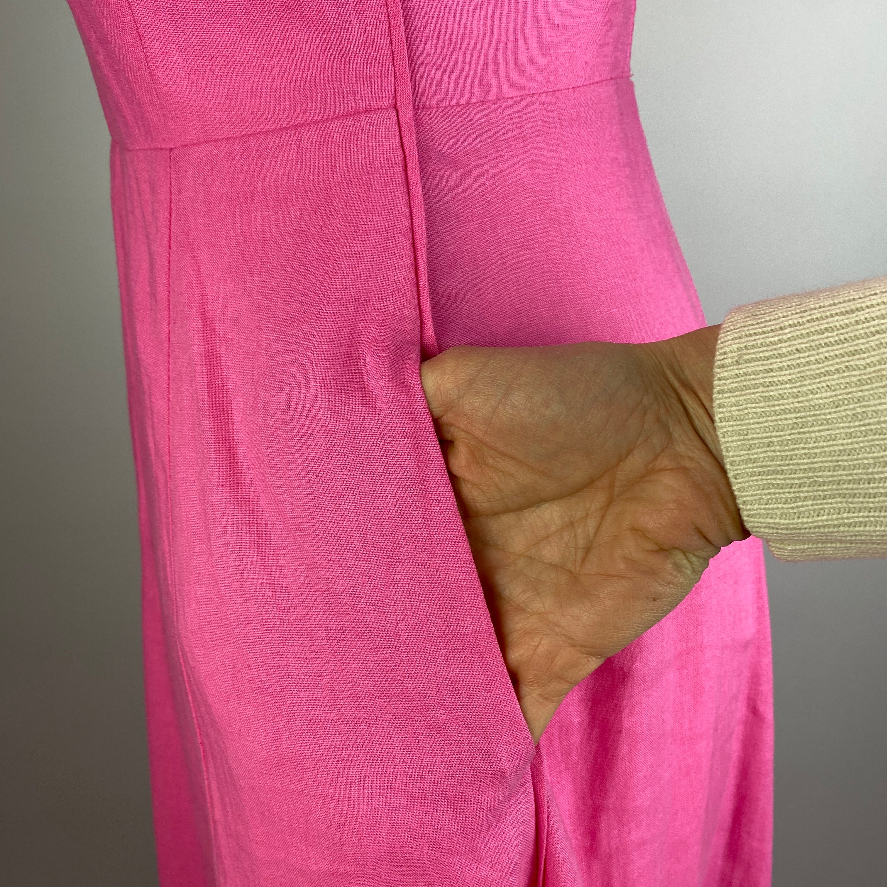 Me&Em New Pink Linen Mix Maxi Dress XS
