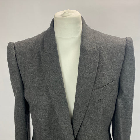 Stella McCartney Charcoal Wool Skinny Lapel Jacket M