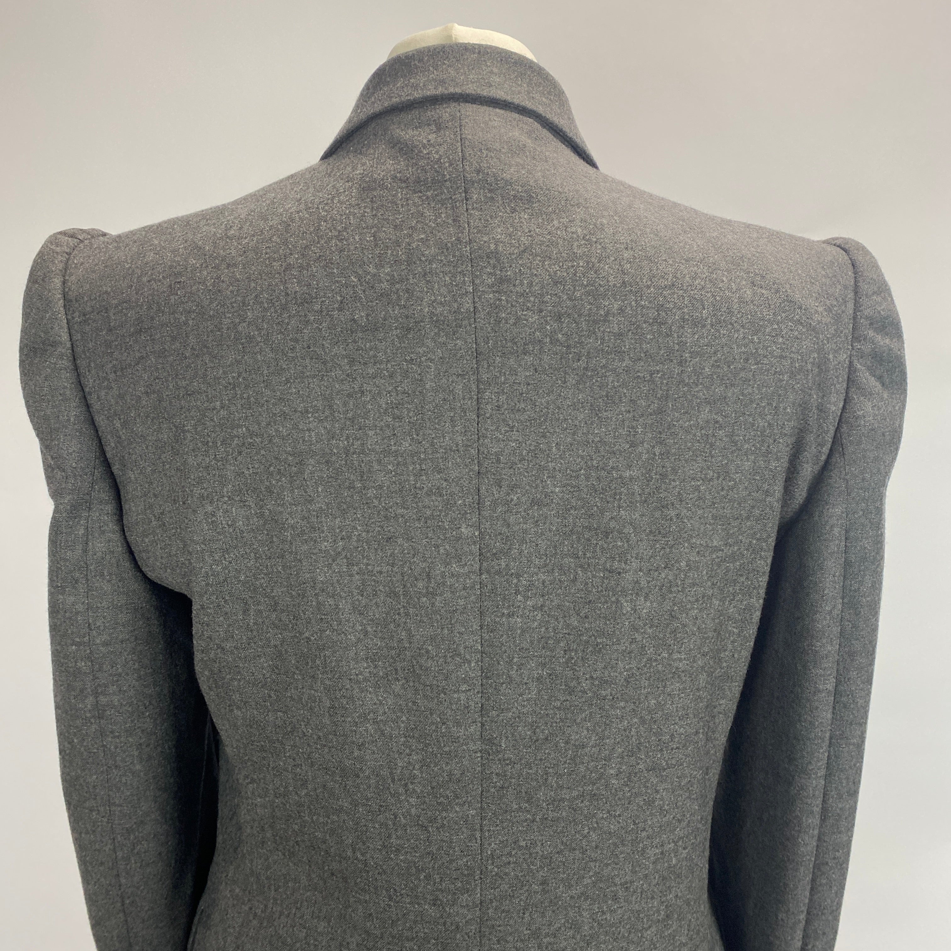 Stella McCartney Charcoal Wool Skinny Lapel Jacket M