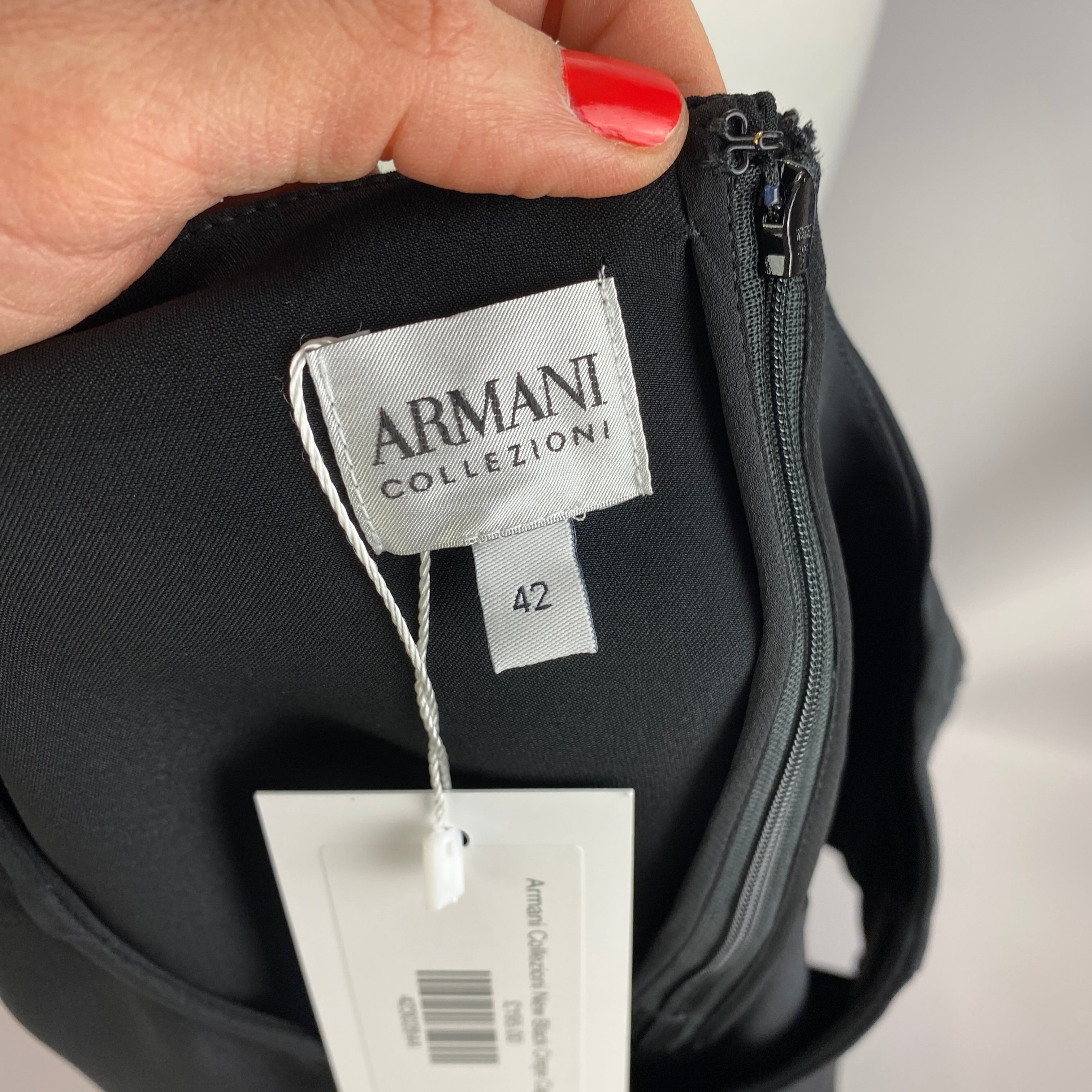 Armani Collezioni New Black Crepe Cape Top S