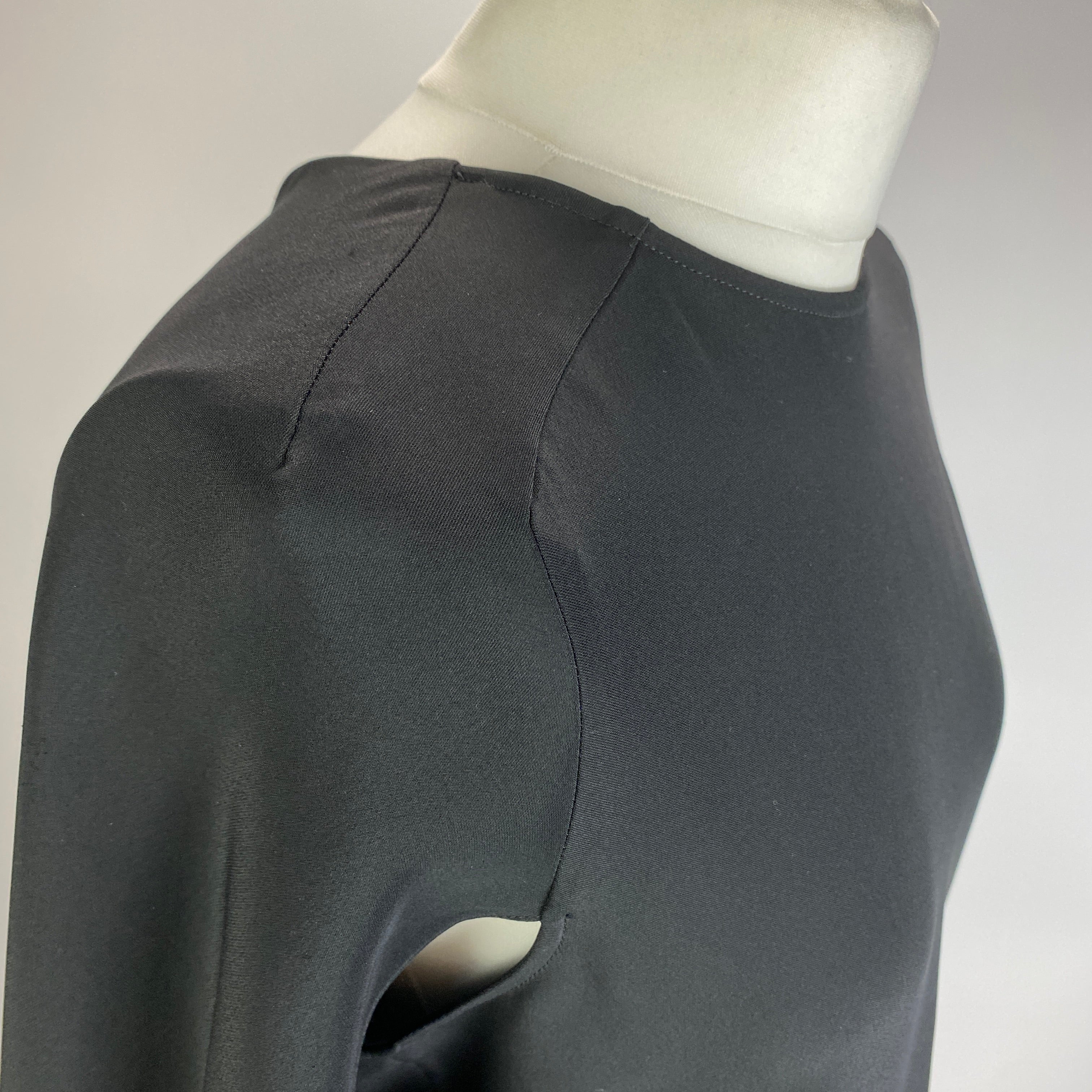 Armani Collezioni New Black Crepe Cape Top S