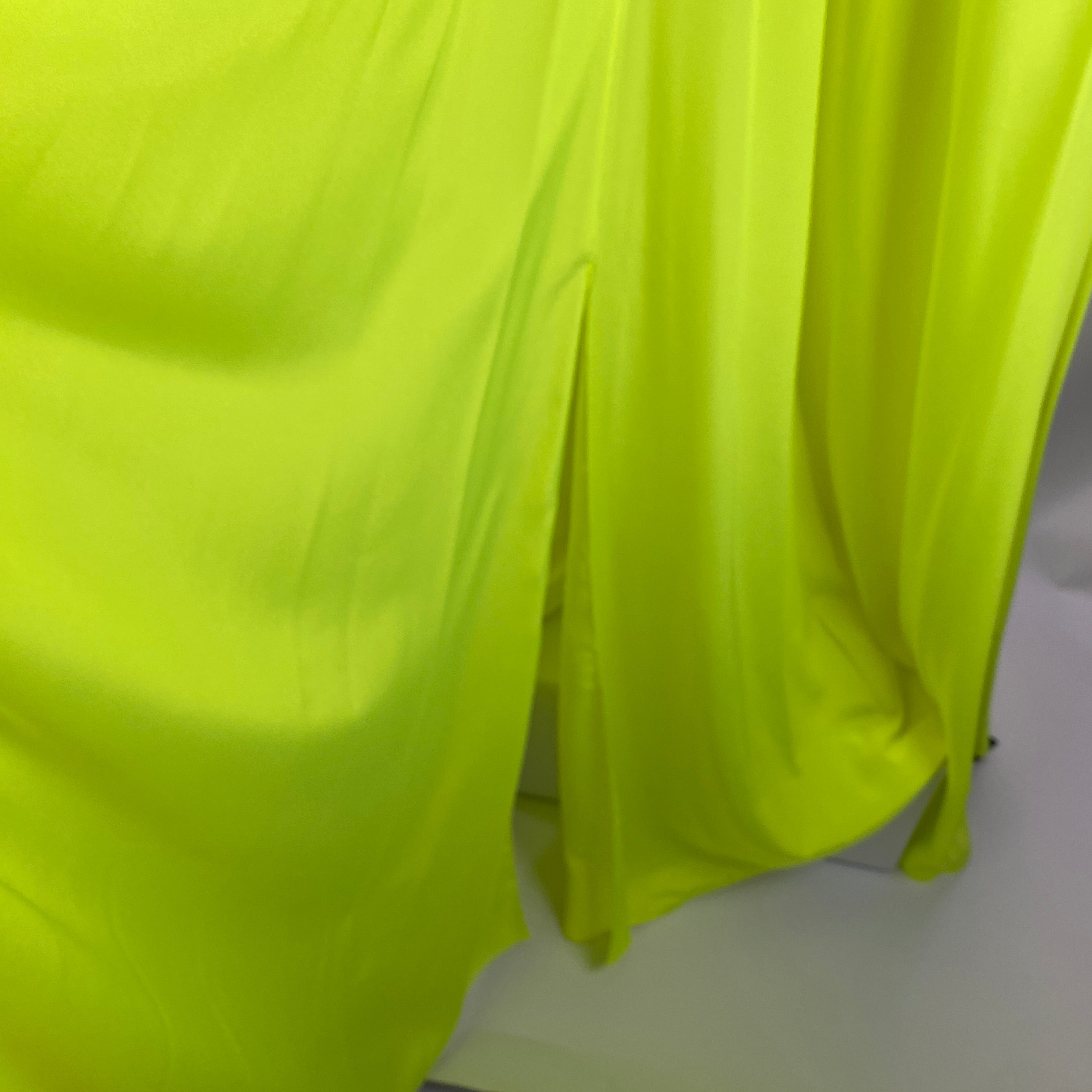Serena Bute £295 Neon Yellow Silky Ibiza Maxi Dress O/S