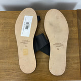 Common Projects New £235 Black Leather Flat Sandals 39