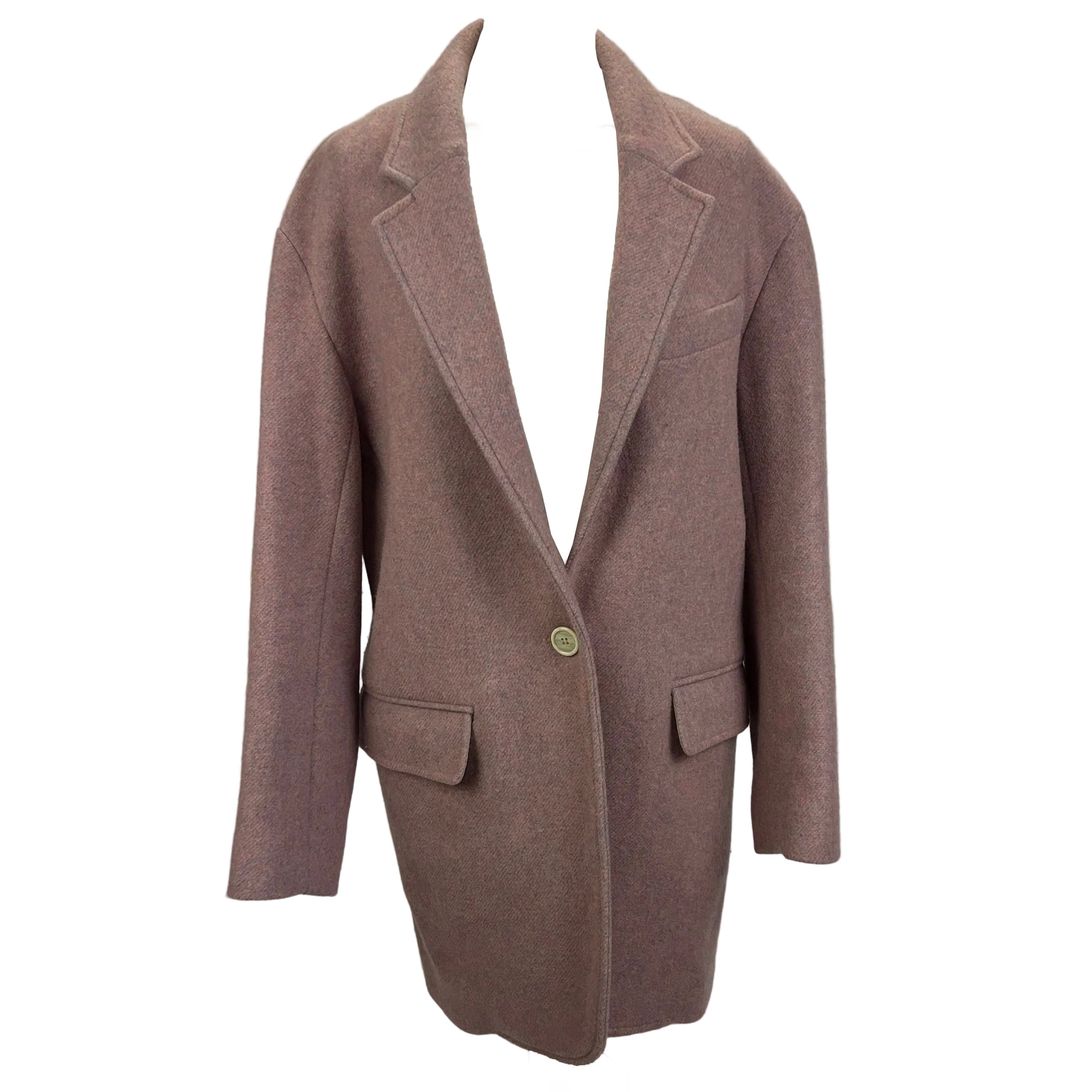 Isabel Marant Etoile Pink Wool Mix Latty Coat XS/S