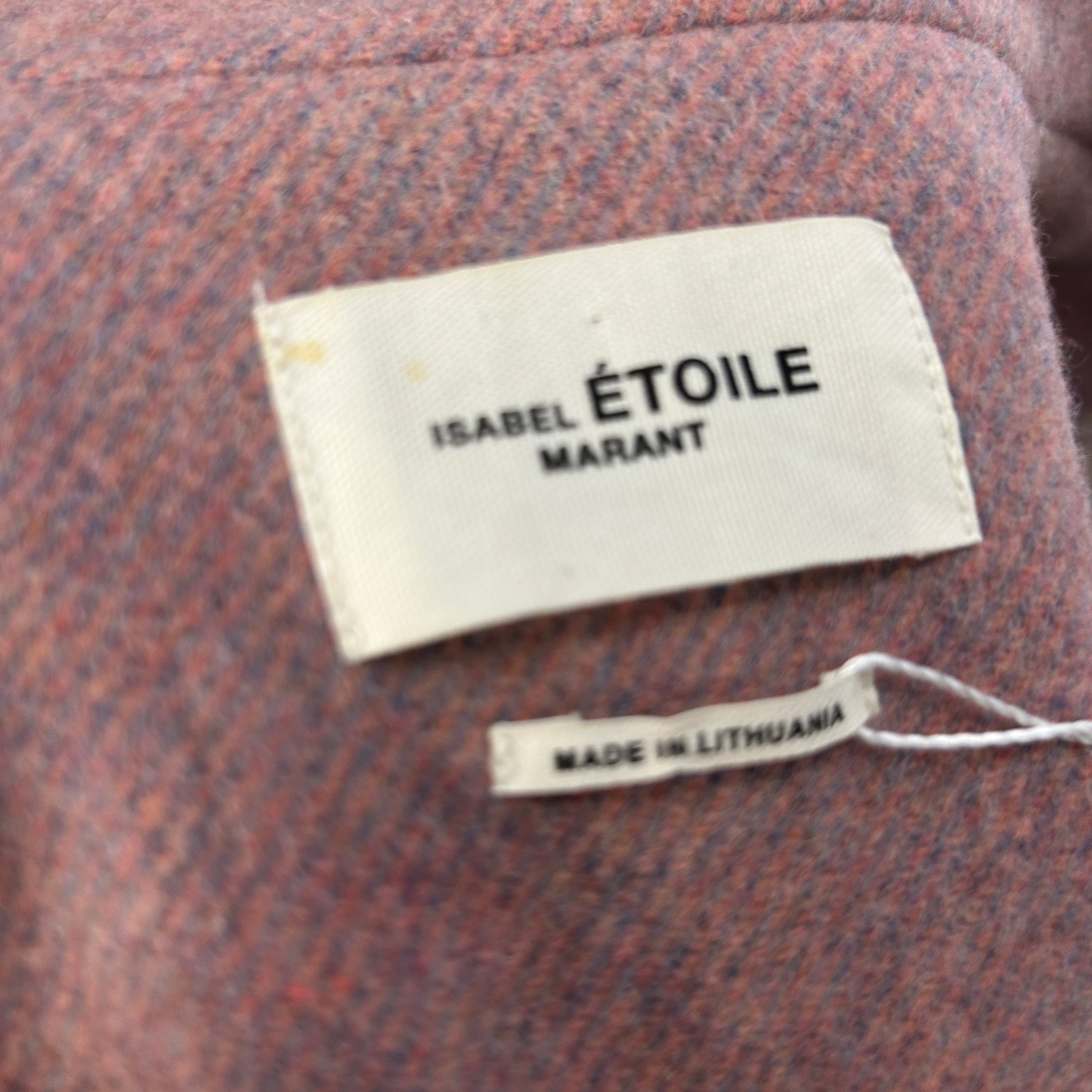 Isabel Marant Etoile Pink Wool Mix Latty Coat XS/S
