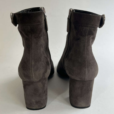 Prada £1338 Grey Suede Ankle Boots 36