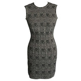 Alaia £2750 Black & White Sleeveless Knit Mini Dress XXS