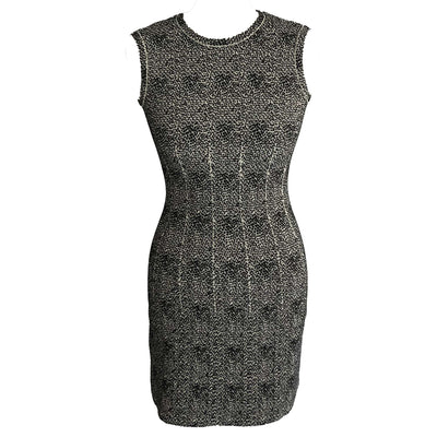 Alaia £2750 Black & White Sleeveless Knit Mini Dress XXS