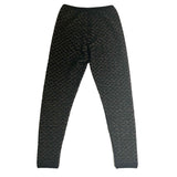 Alaia £1300 Black & Blush Crochet Cropped Leggings XXS