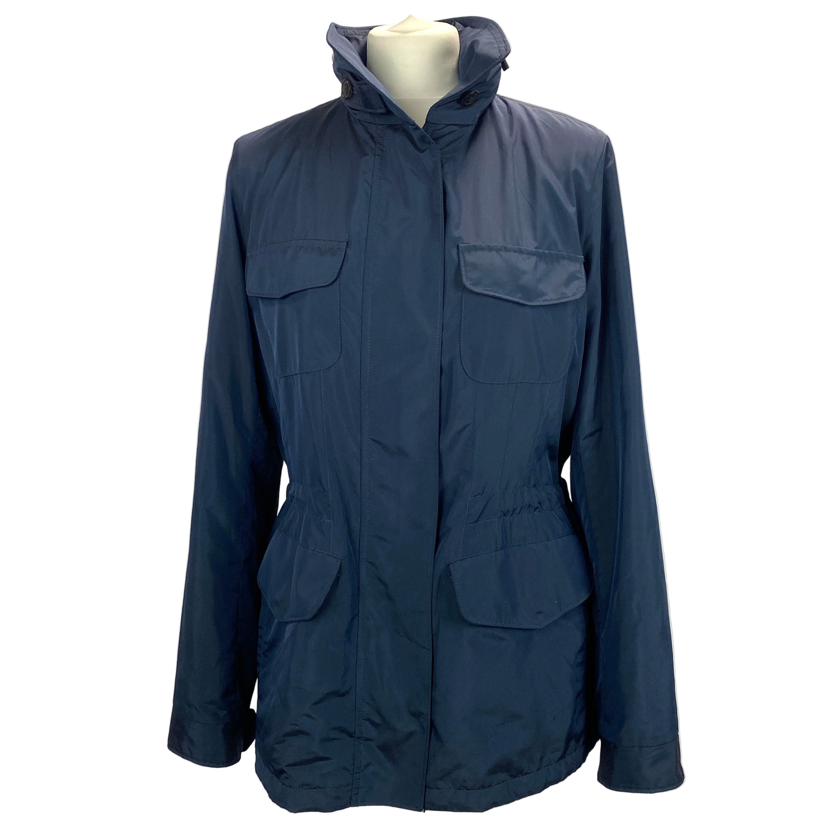 Loro Piana £3450 Navy Drawstring Cashmere-Lined Anorak M