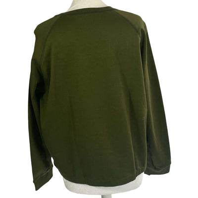 Jil Sander Khaki Satin & Olive Jersey Top XS/S/M/L