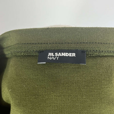 Jil Sander Khaki Satin & Olive Jersey Top XS/S/M/L