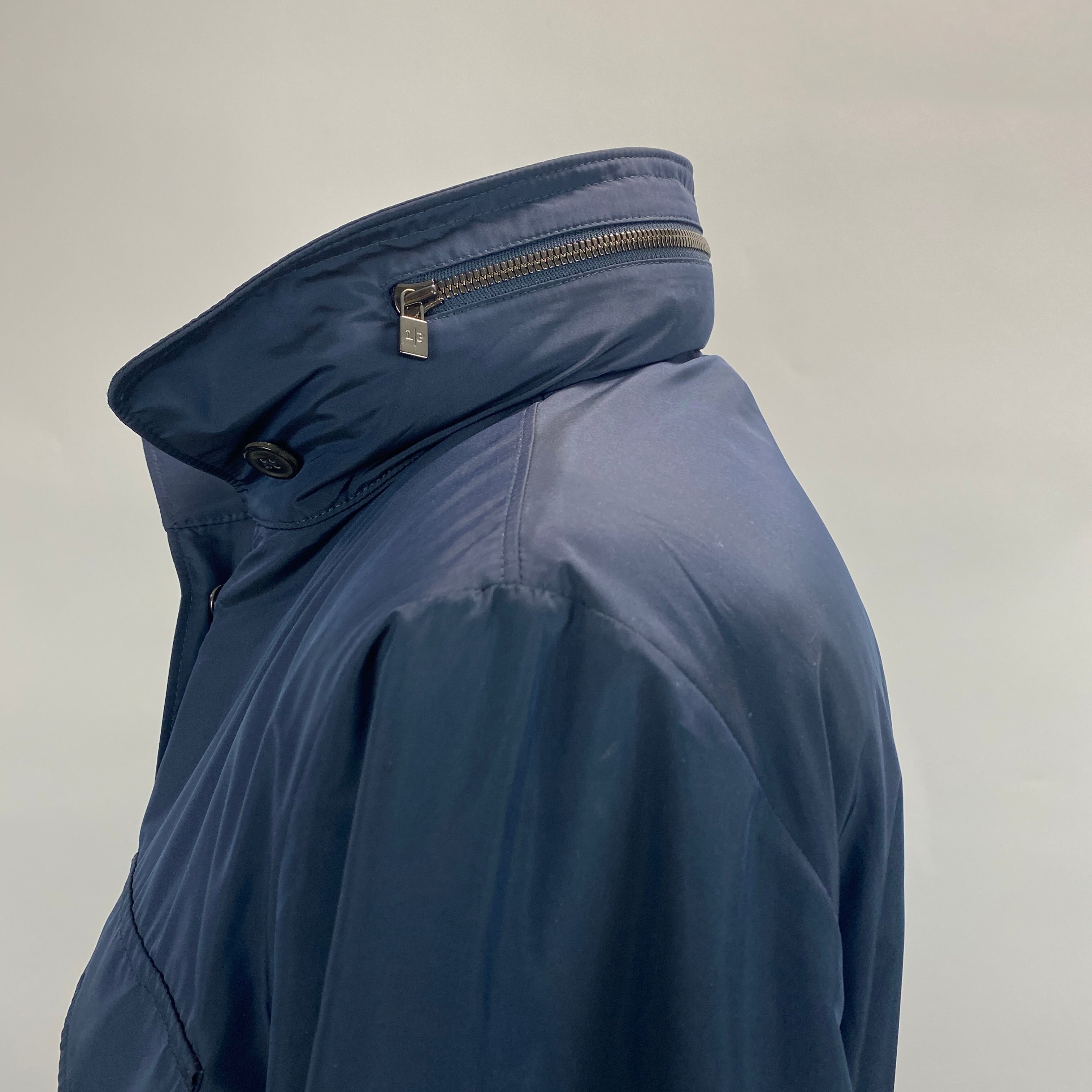 Loro Piana £3450 Navy Drawstring Cashmere-Lined Anorak M