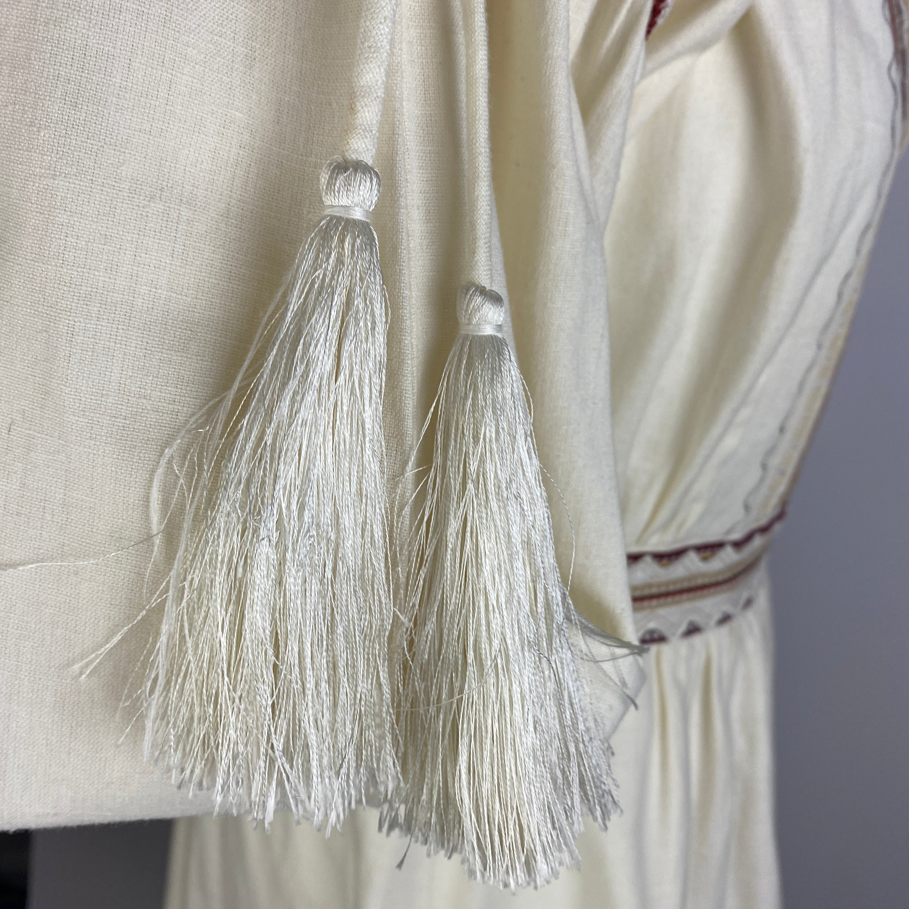 Etro Cream Embroidered Cotton Tunic Midi Dress M