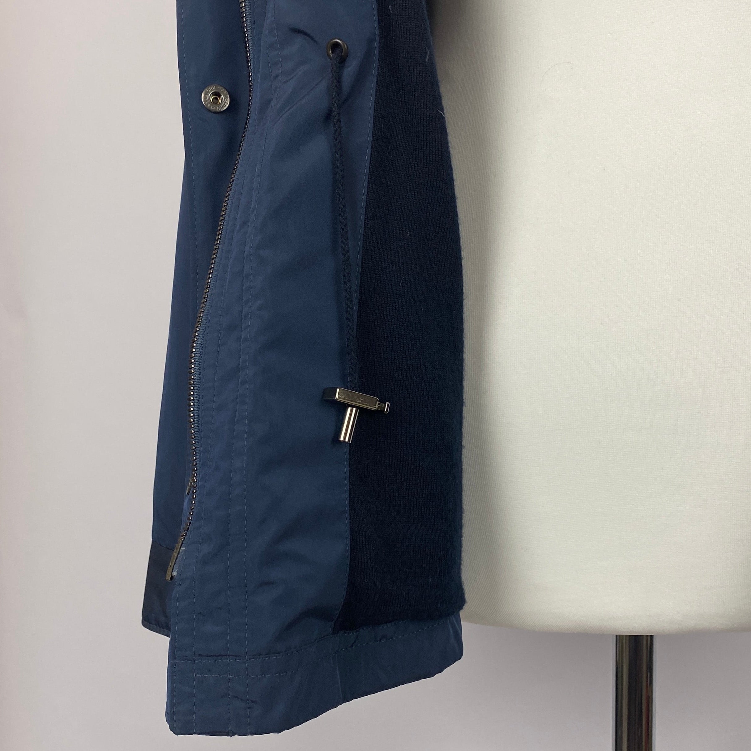 Loro Piana £3450 Navy Drawstring Cashmere-Lined Anorak M