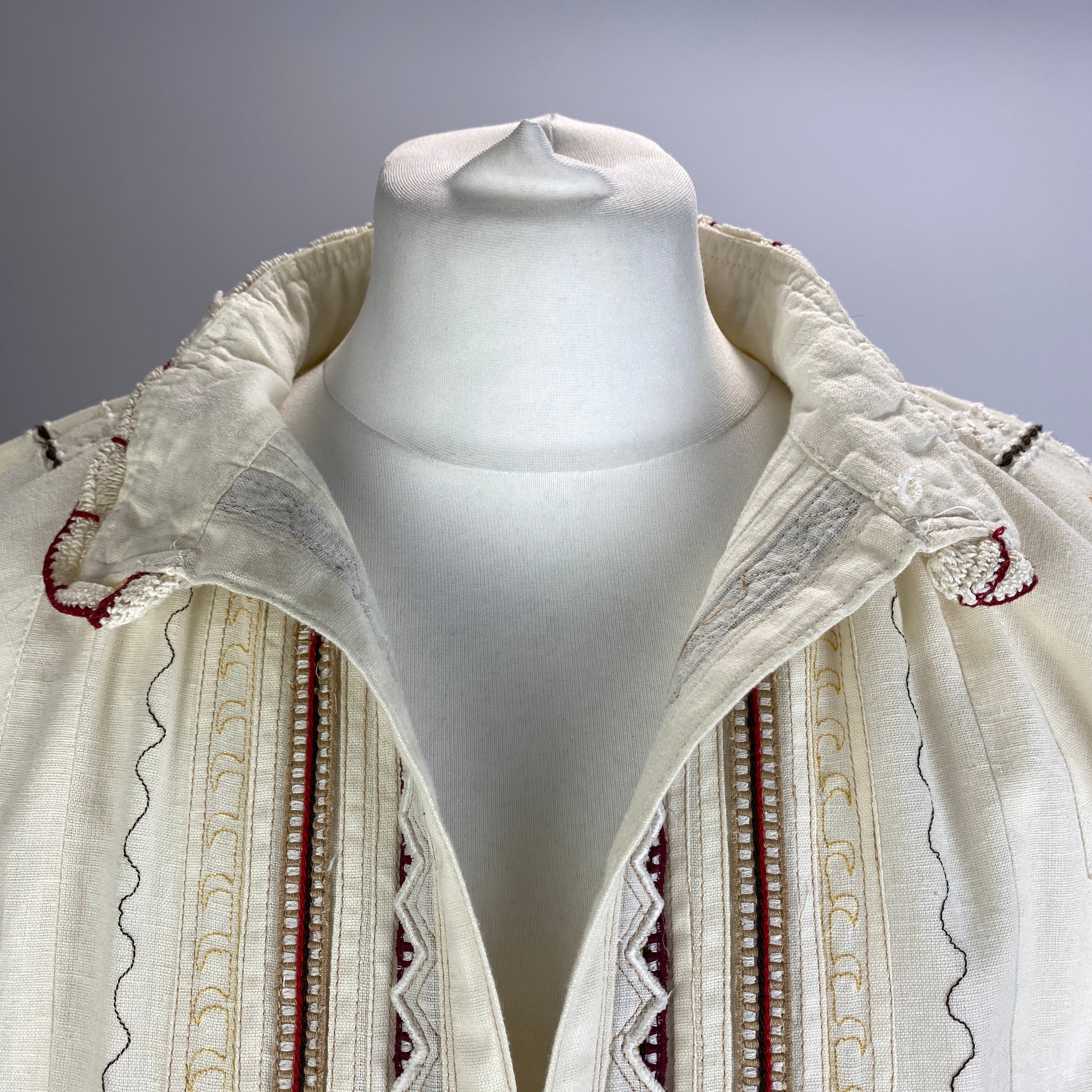 Etro Cream Embroidered Cotton Tunic Midi Dress M