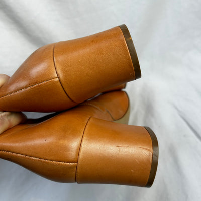 Mansur Gavriel Brand New £500 Camel Leather Ankle Boots 37.5