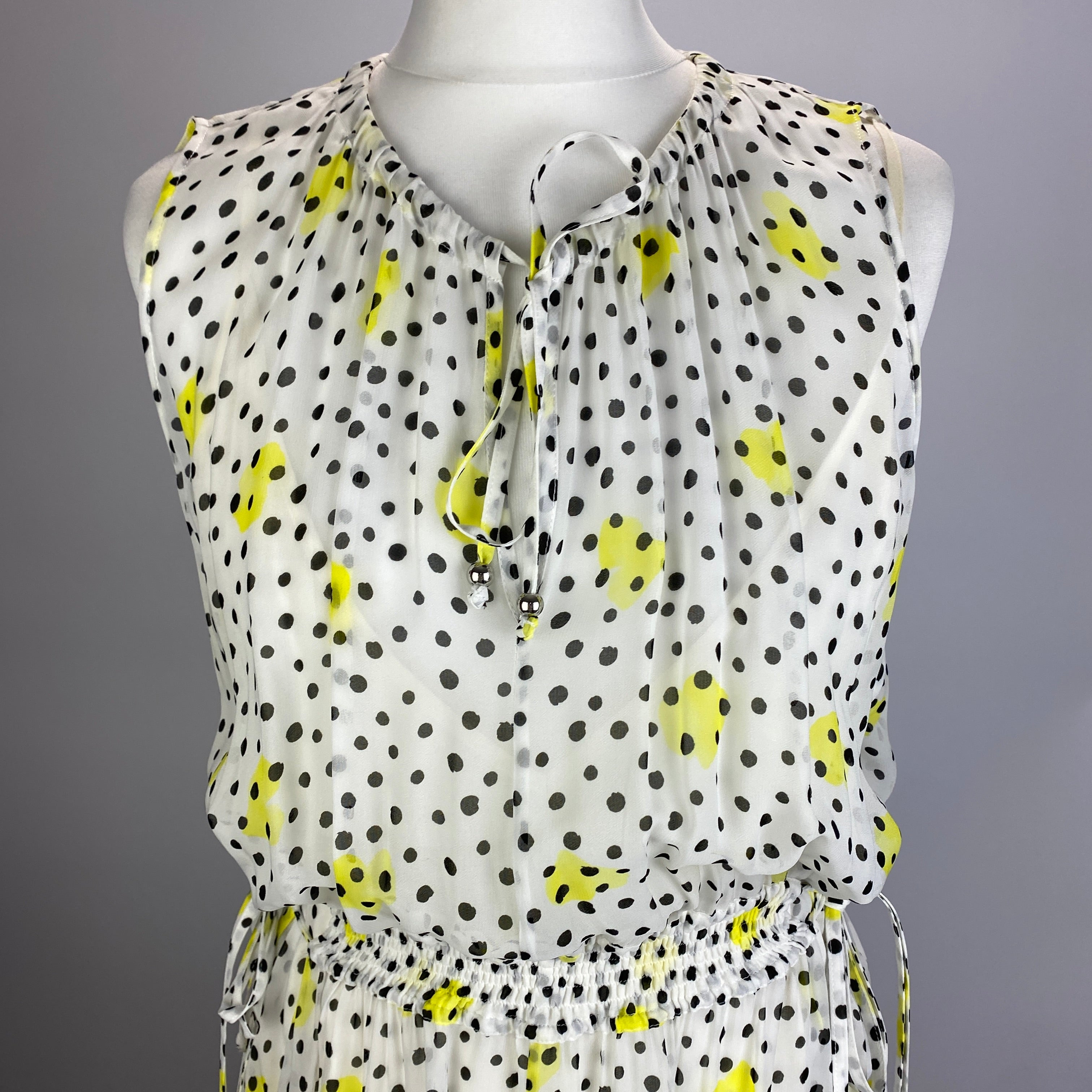 Hugo Boss New £440 White Polka Dot Dabeala Maxi Dress S
