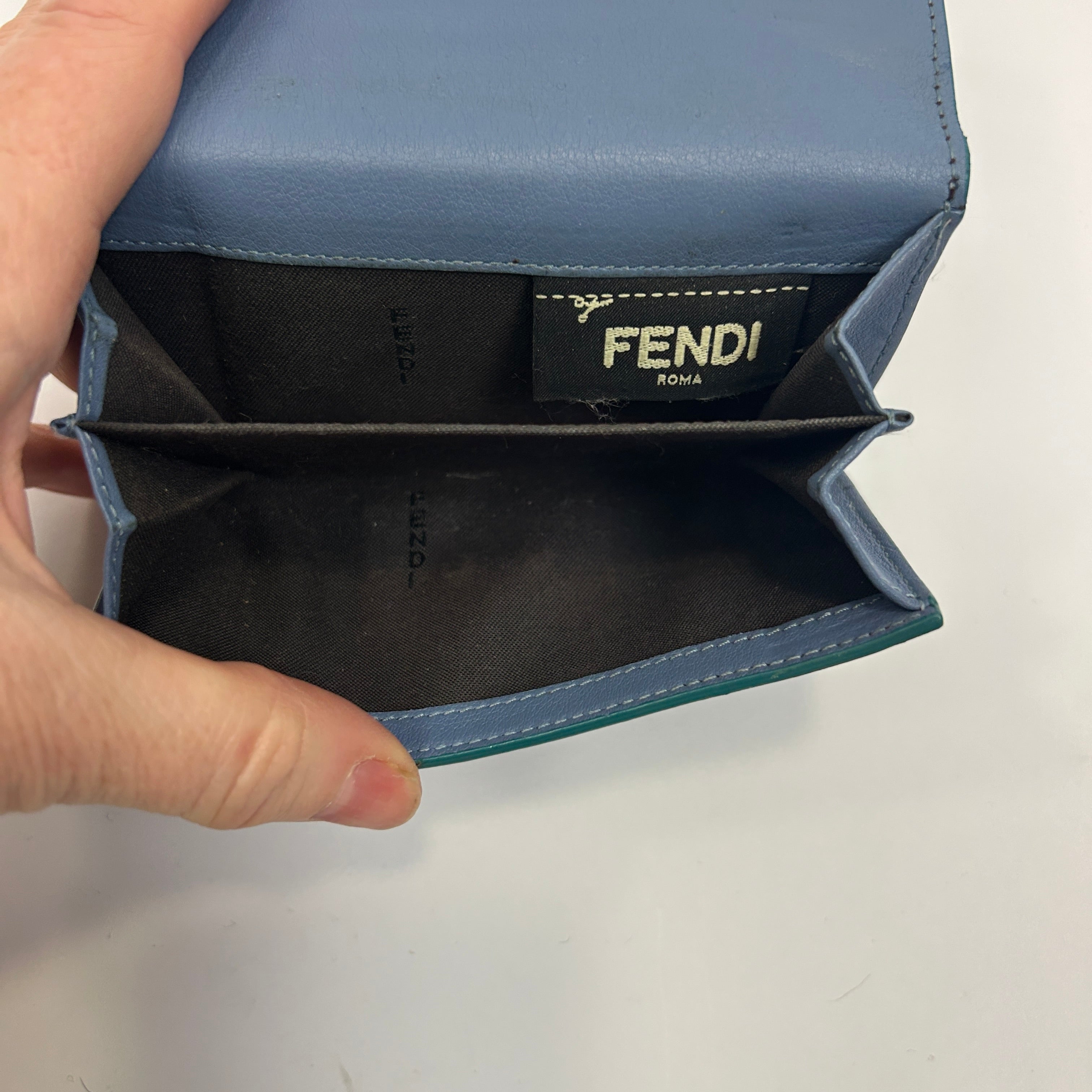 Fendi Burgundy Peekaboo Compact Wallet