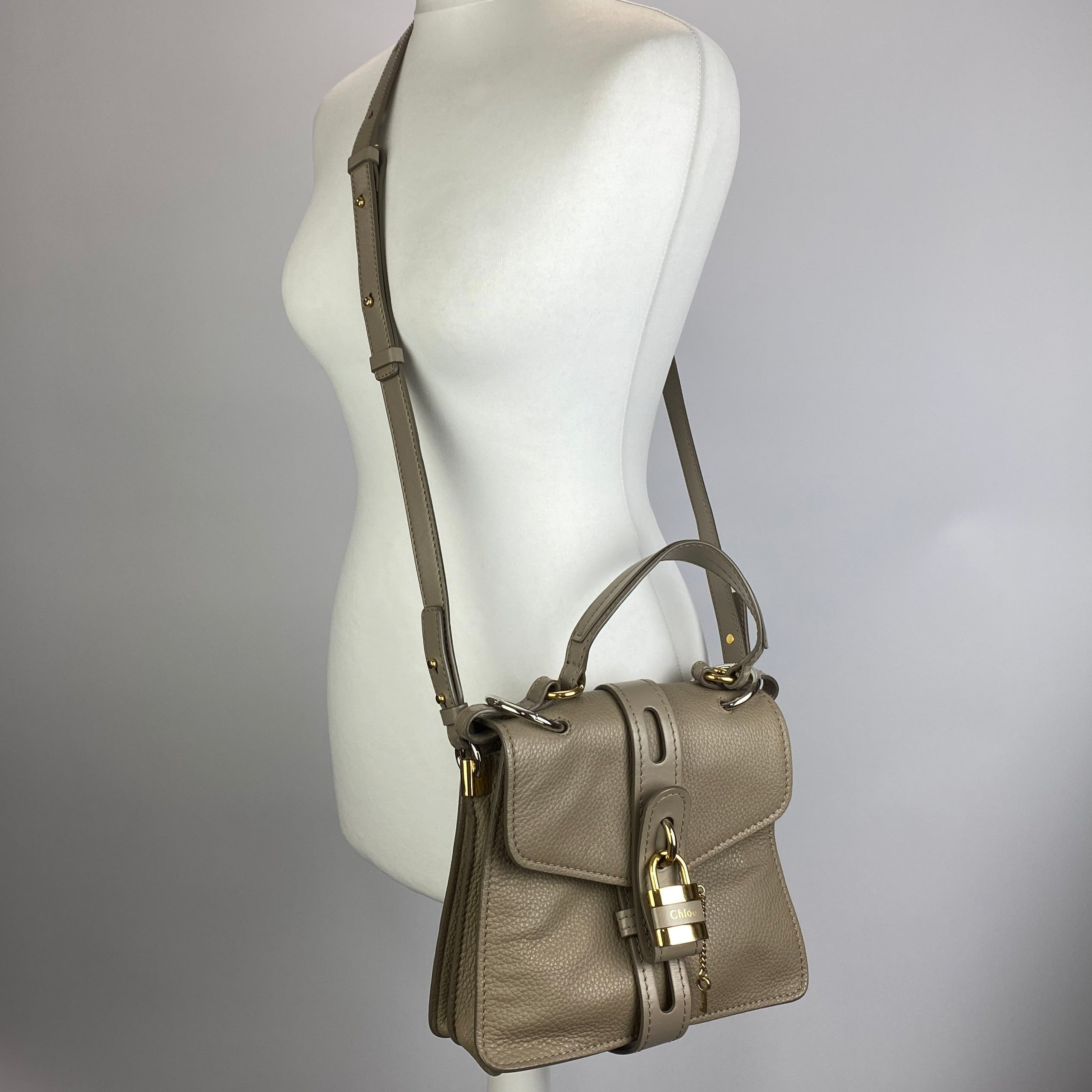 Chloe £1690 Motty Grey Small Aby Day Bag