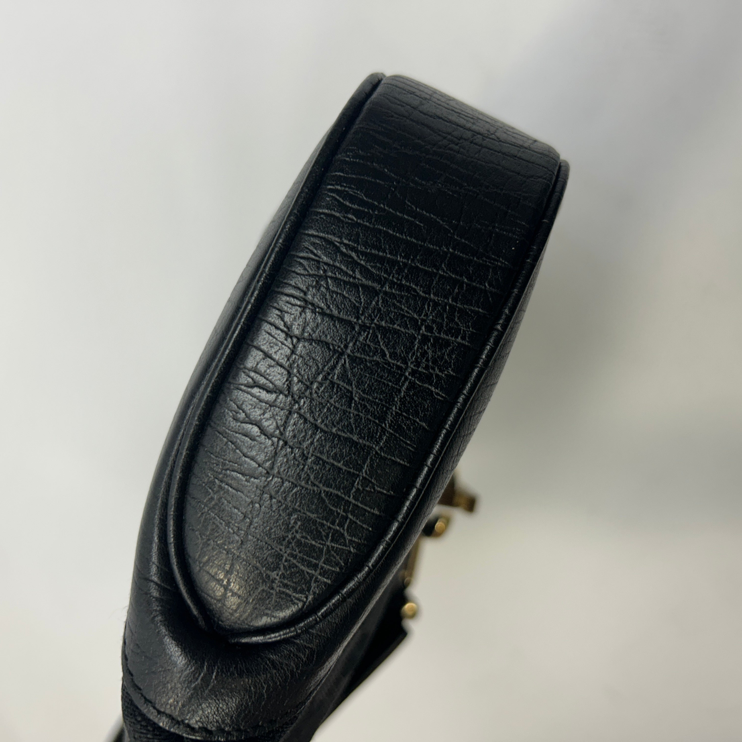 Gucci Vintage Black Monogram Jackie Sherry Line Bag