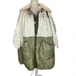 Marfa Stance £1420 Reversible Khaki and Ecru Puffer  S/XL