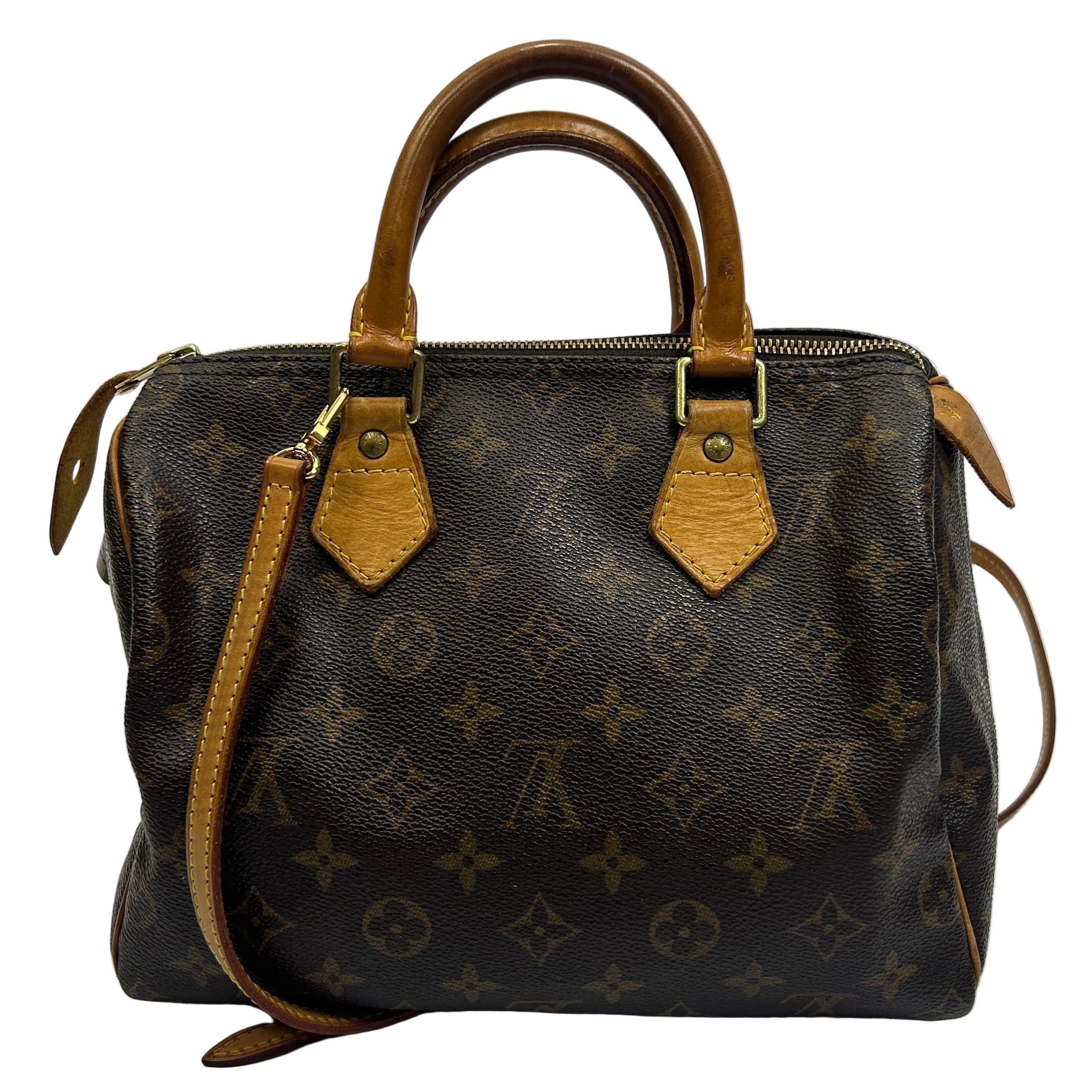 Louis Vuitton Monogram Canvas Speedy 25 Boston Crossbody Bag