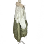 Marfa Stance £1420 Reversible Khaki and Ecru Puffer  S/XL