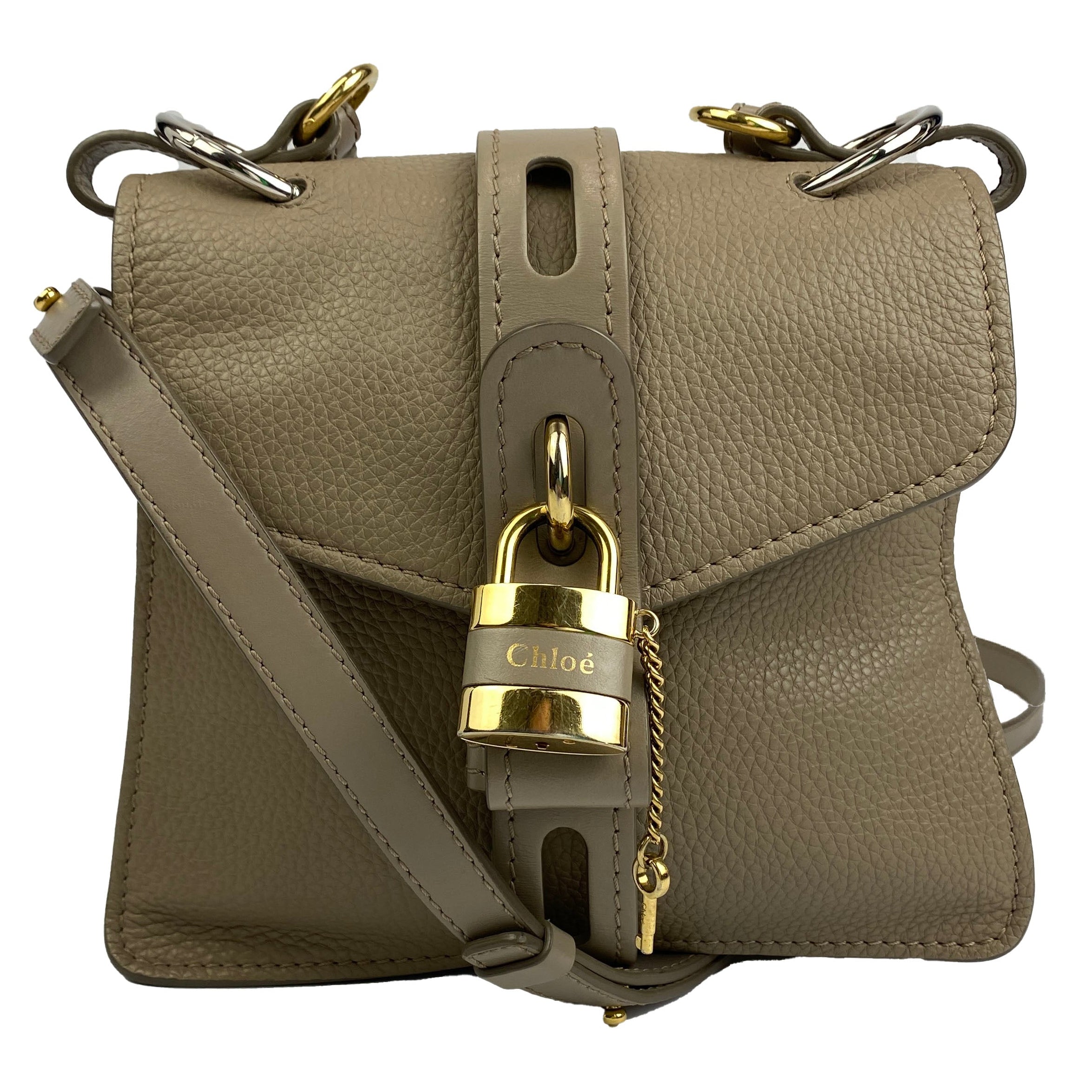 Chloe £1690 Motty Grey Small Aby Day Bag