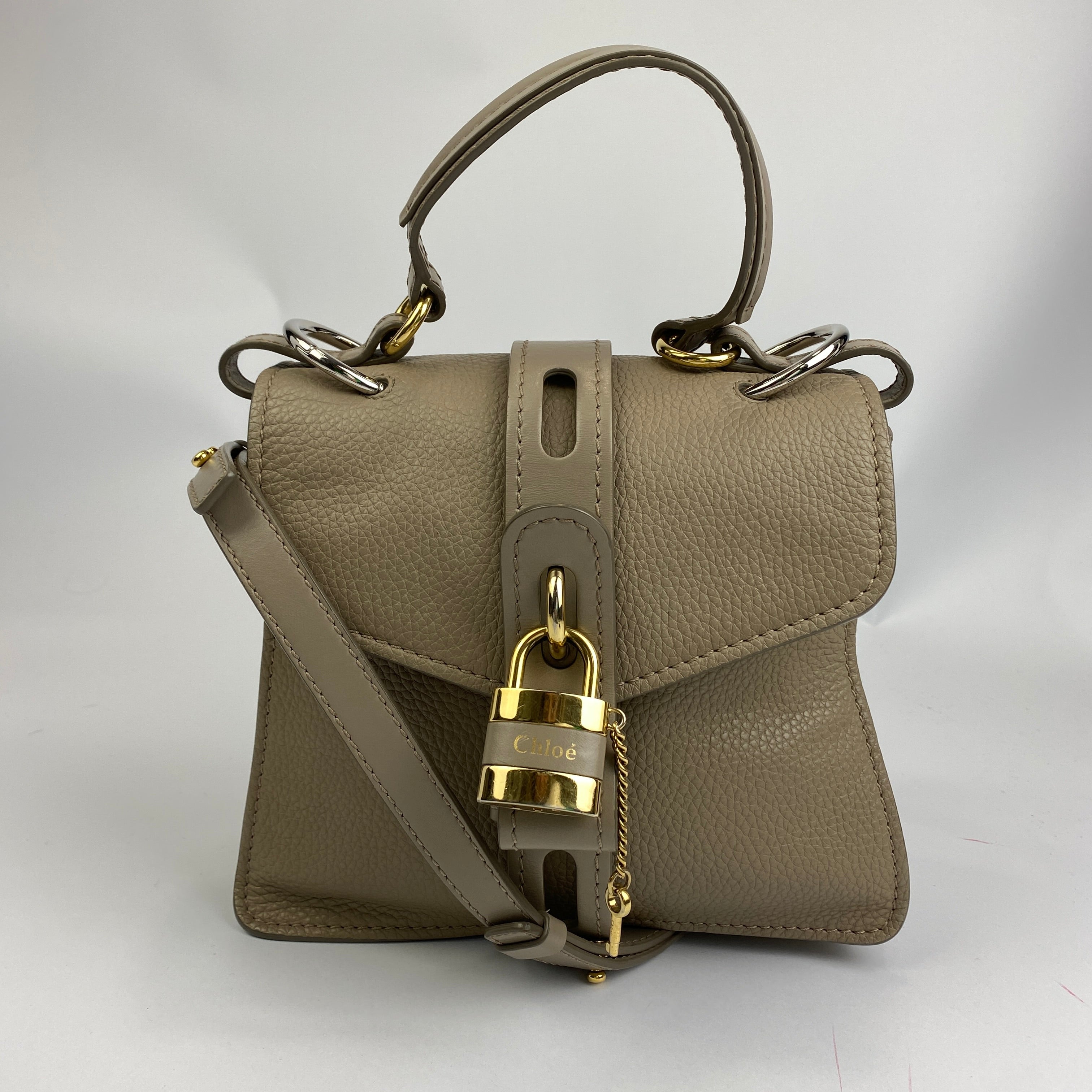 Chloe £1690 Motty Grey Small Aby Day Bag