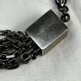 Burberry Pewter Multi Chain Necklace