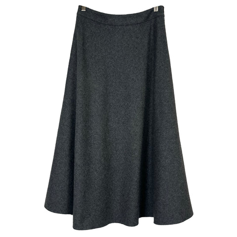 'S Max Mara Grey Wool Maxi Skirt XXS