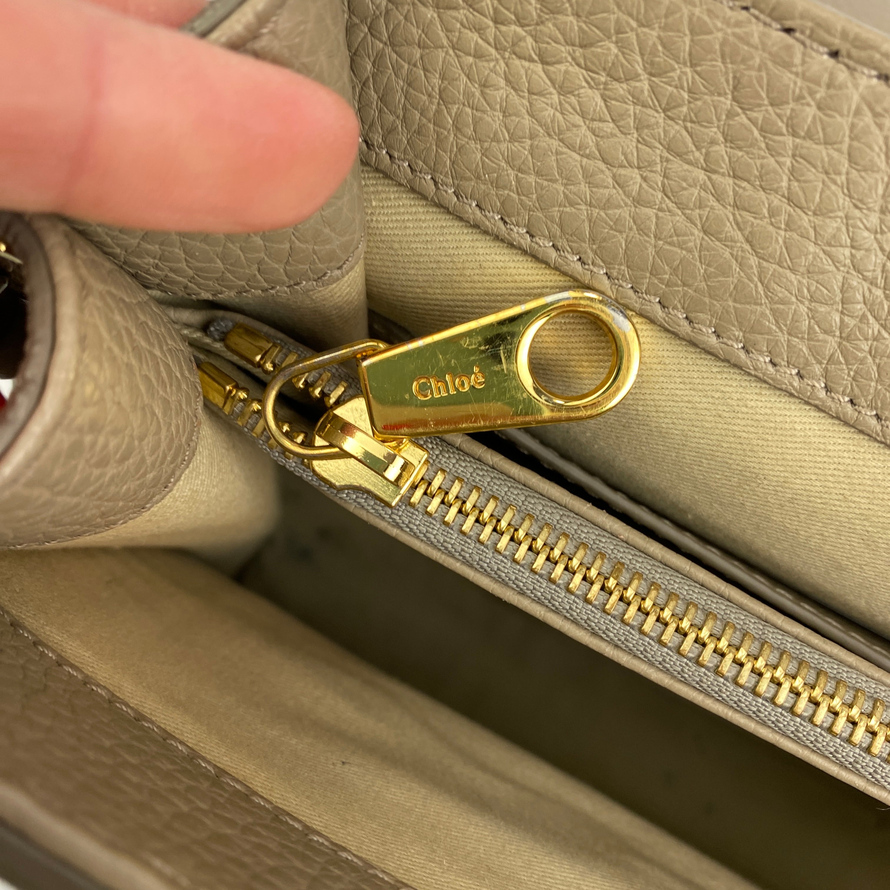 Chloe £1690 Motty Grey Small Aby Day Bag